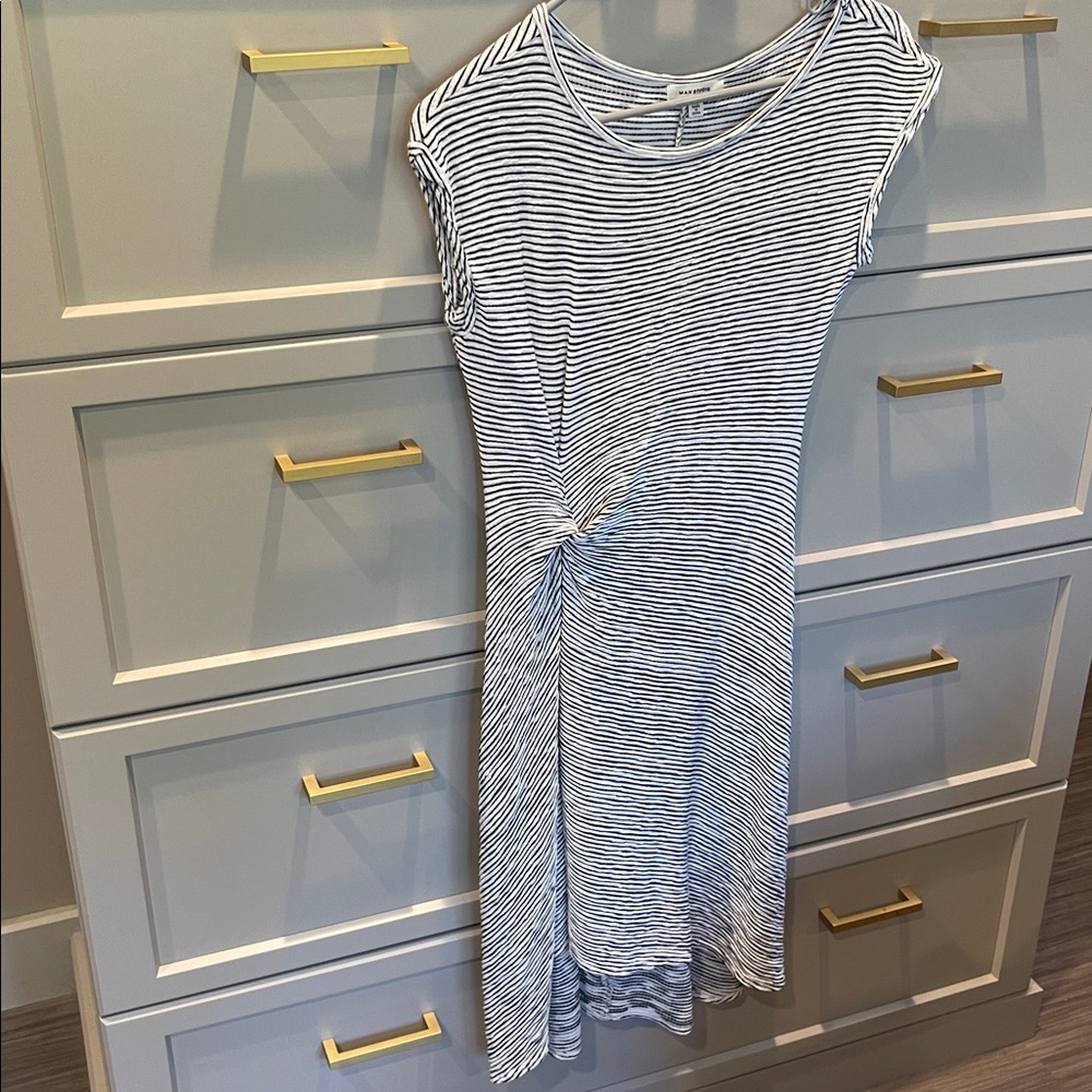 Max Studio Black and White Striped Top